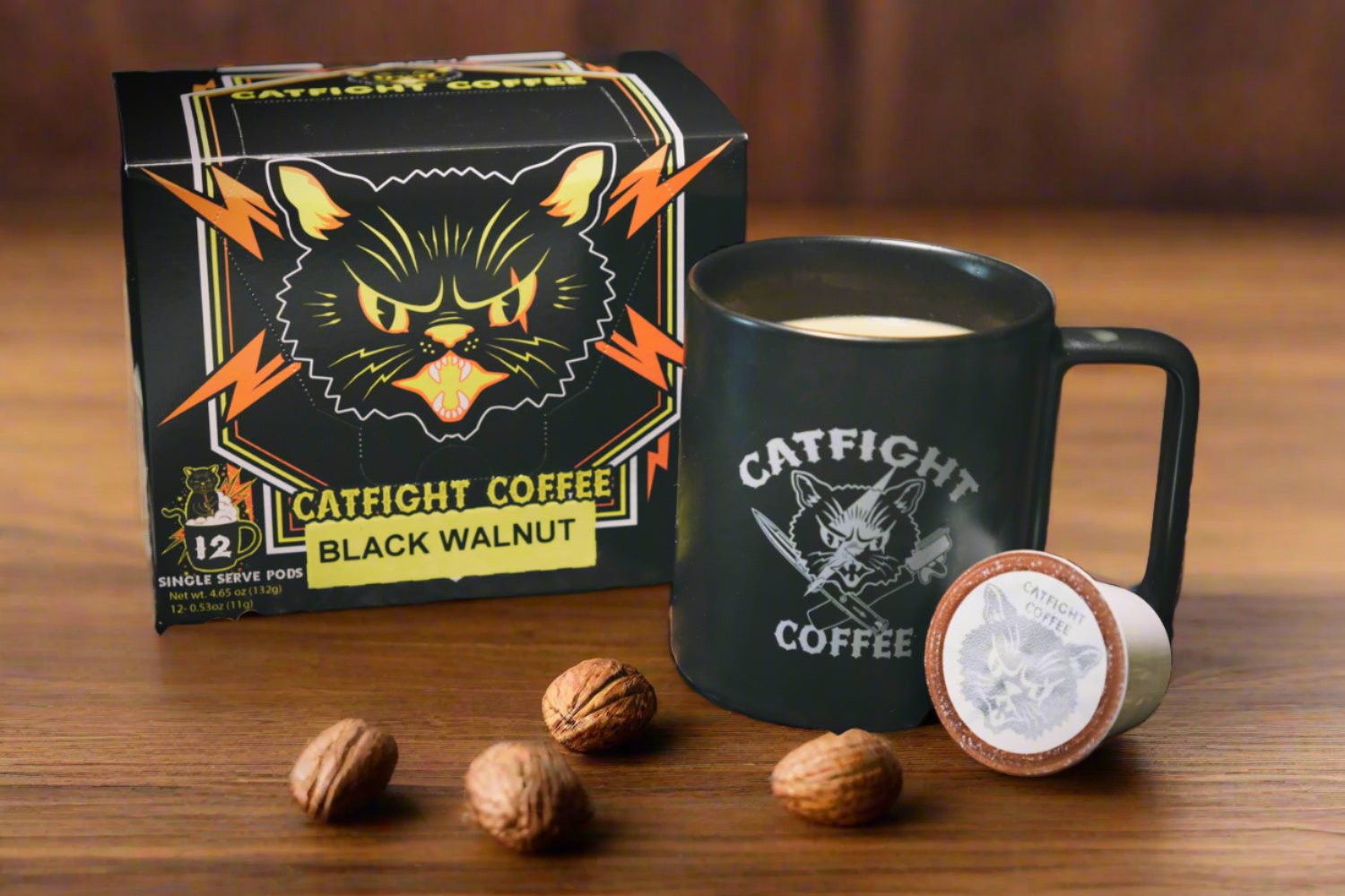 Black Magic English Walnut Dark Roast K-Cup Coffee – Catfight Coffee