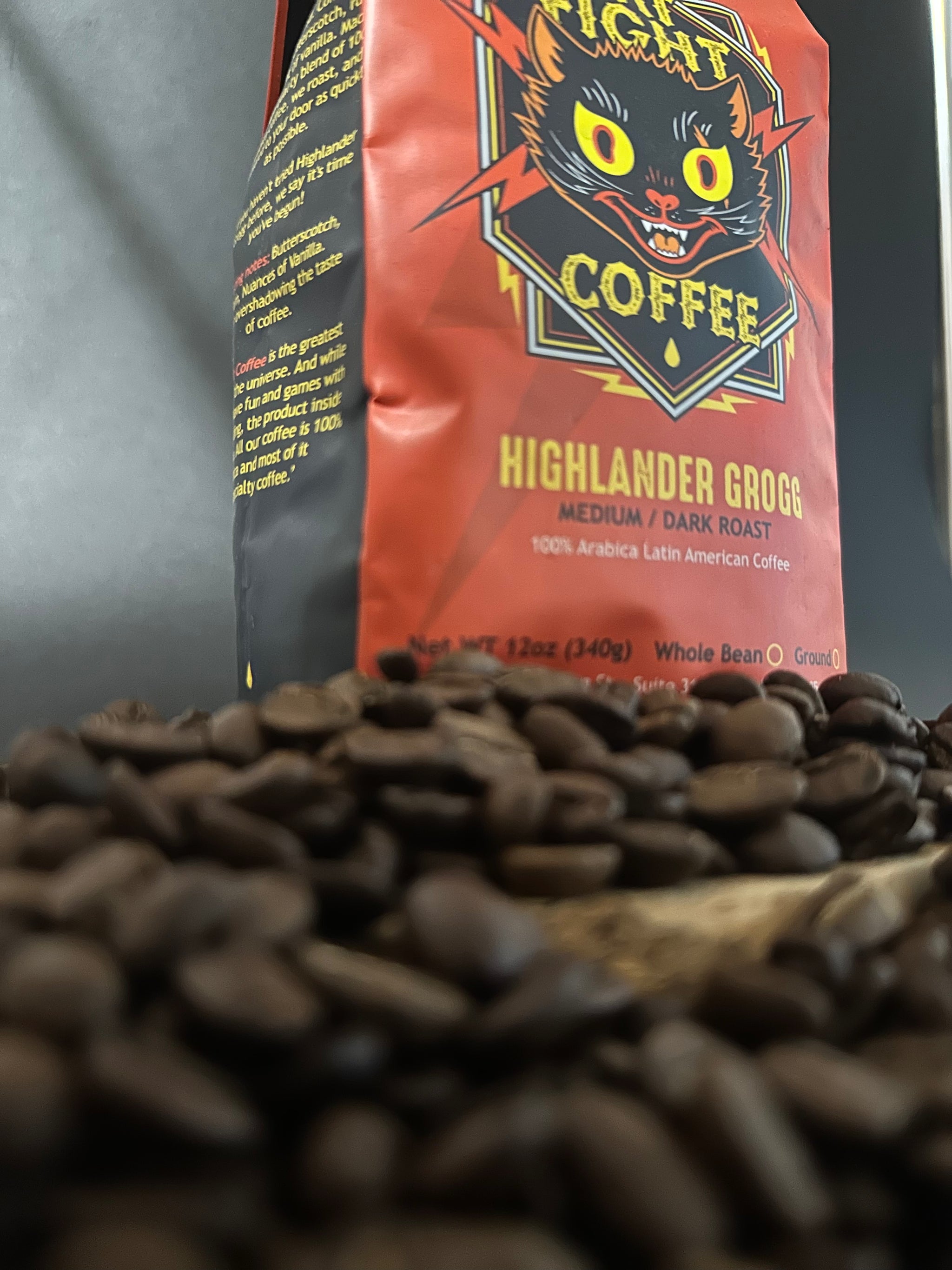 Highlander Grogg Coffee (Tasting notes: butterscotch, rum, vanilla